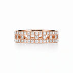 T True Lattice Openwork Pavé Ring