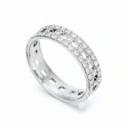 T True Lattice Openwork Pavé Ring