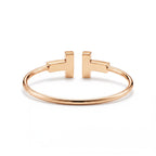 T Wide Pavé Wire Cuff Bracelet