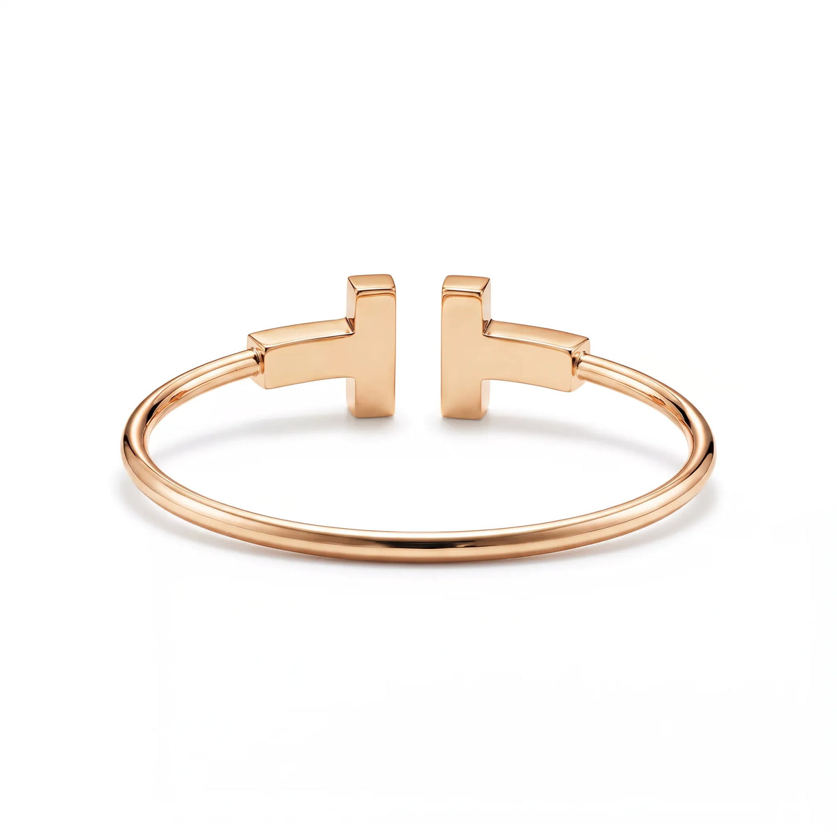 T Wide Pavé Wire Cuff Bracelet