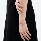 T Wide Pavé Wire Cuff Bracelet