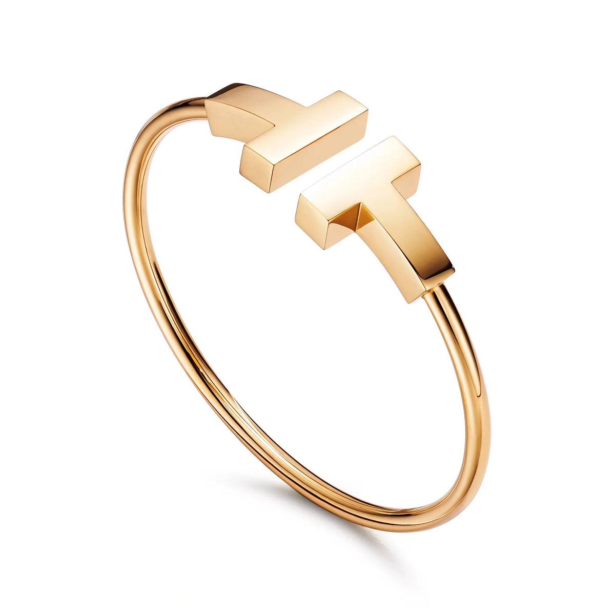 T Wide Wire Open Cuff Bracelet