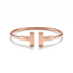 T Wide Wire Open Cuff Bracelet