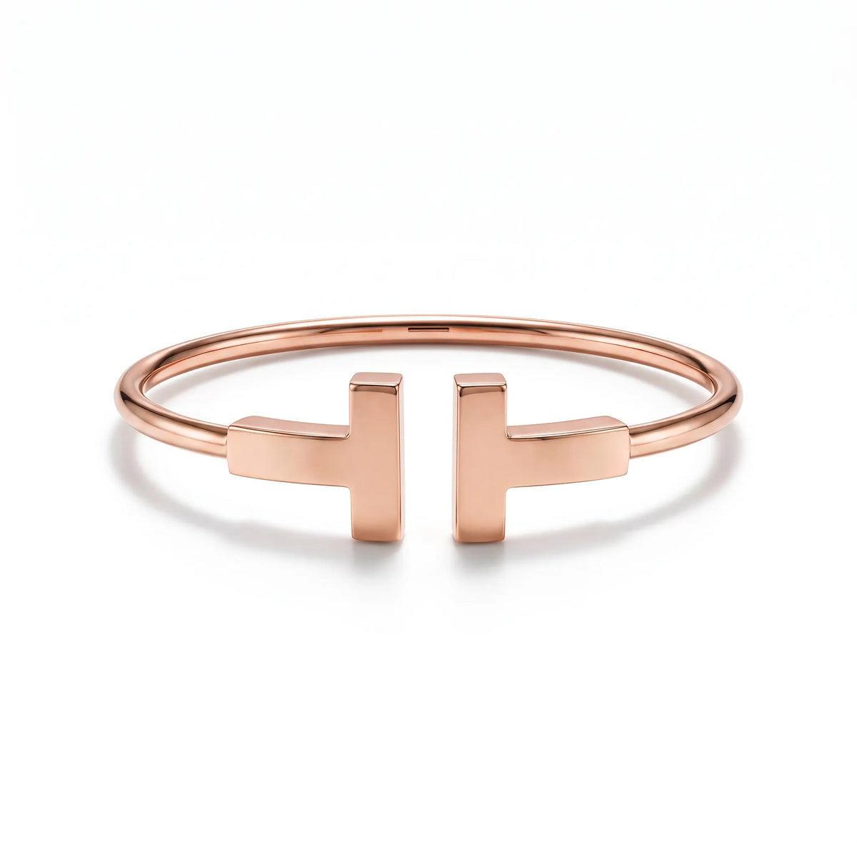 T Wide Wire Open Cuff Bracelet