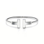 T Wide Wire Open Cuff Bracelet