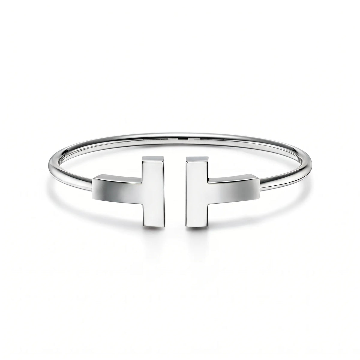T Wide Wire Open Cuff Bracelet
