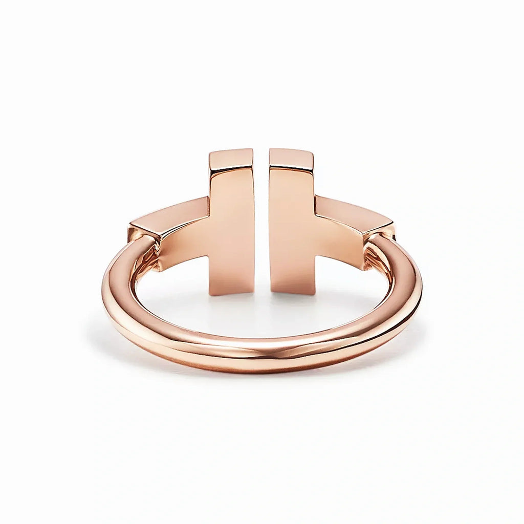 T Wire Asymmetric Inlay Ring