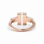 T Wire Asymmetric Inlay Ring