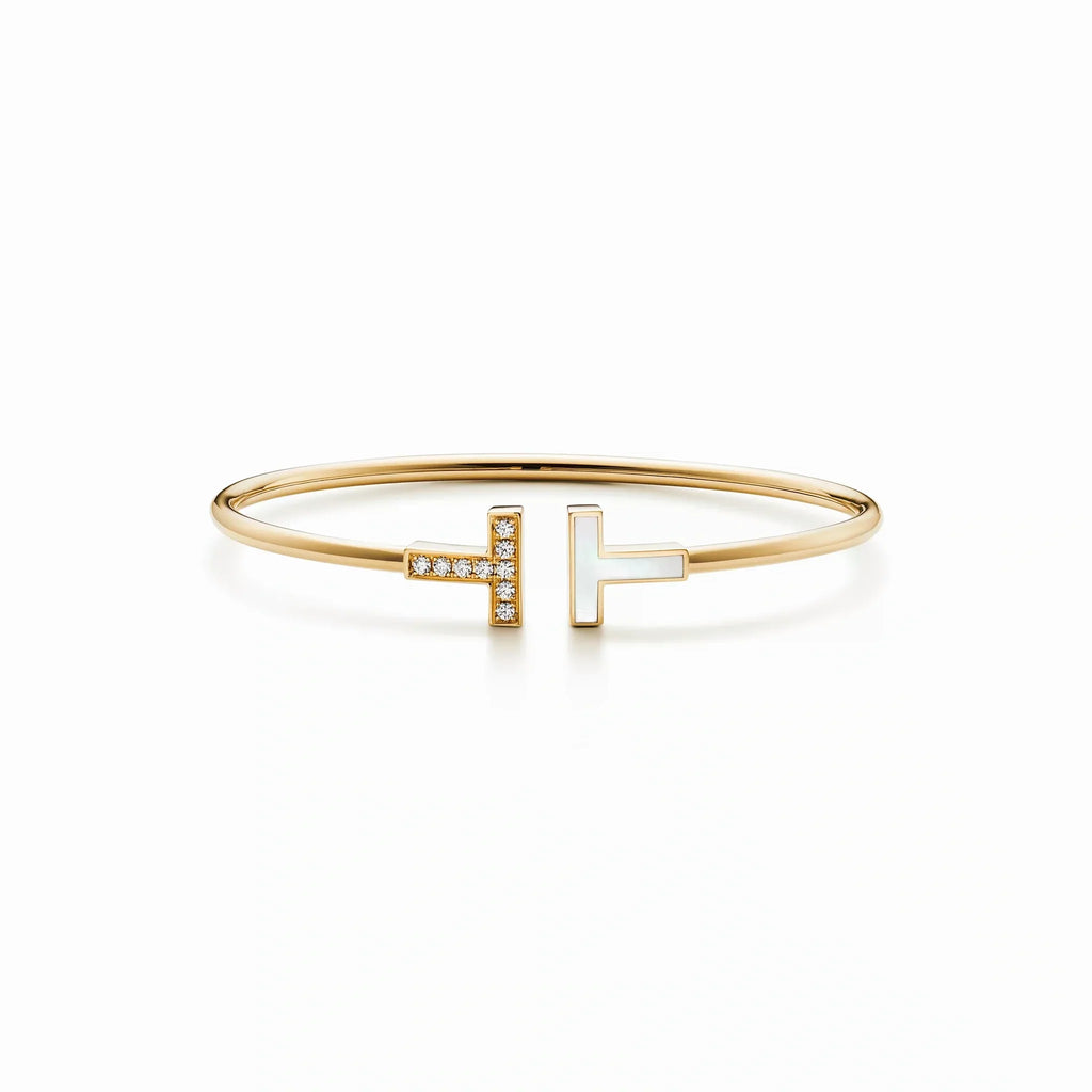 T Wire Duo Pavé Inlay Bangle
