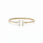 T Wire Opaline Iridescent Bangle