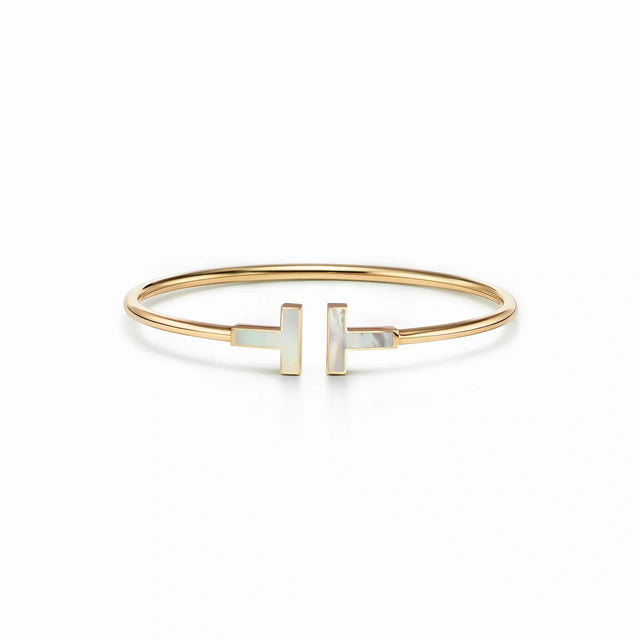 T Wire Opaline Iridescent Bangle