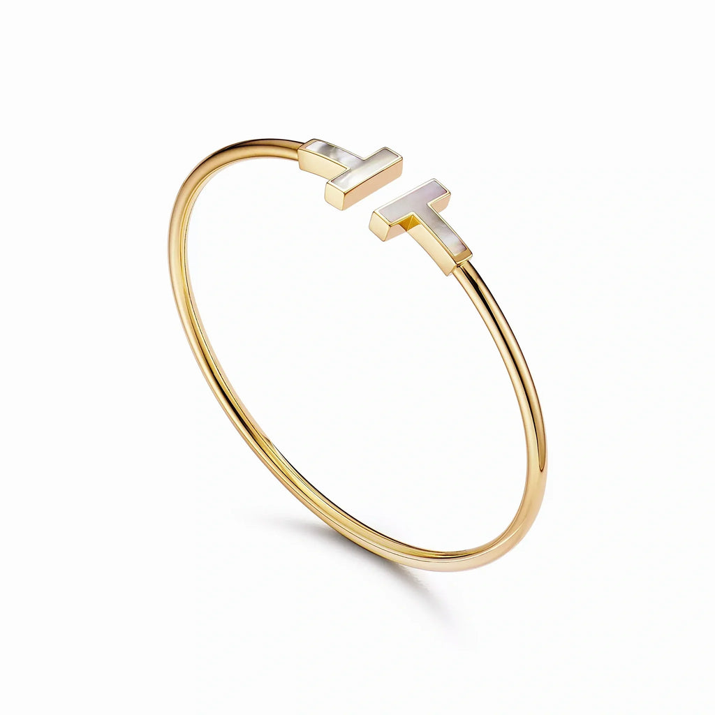 T Wire Opaline Iridescent Bangle