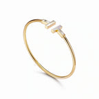 T Wire Opaline Iridescent Bangle