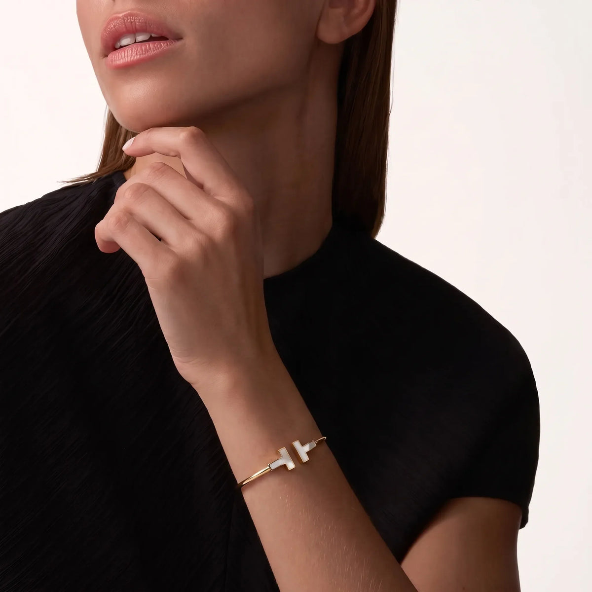 T Wire Opaline Iridescent Bangle