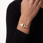 T Wire Opaline Iridescent Bangle