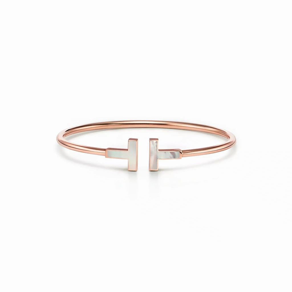 T Wire Opaline Iridescent Bangle