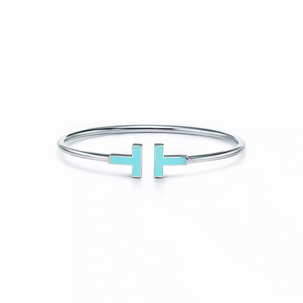T Wire Opaline Iridescent Bangle