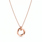 T1 Bar Accent Open Circle Necklace