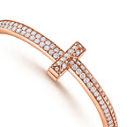 T1 Bar Double Row Pavé Bangle