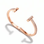 T1 Bar Double Row Pavé Bangle