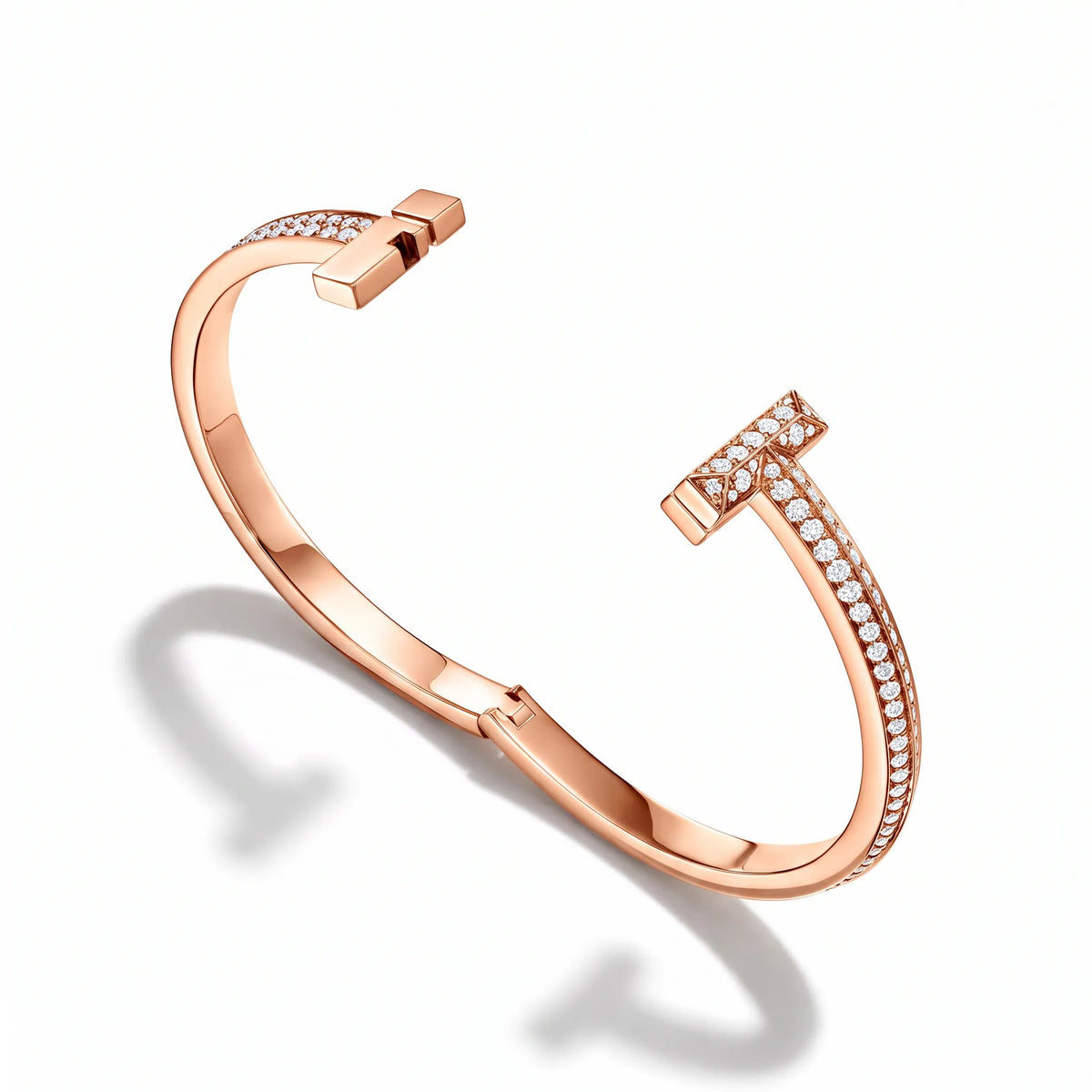 T1 Bar Double Row Pavé Bangle