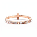 T1 Bar Double Row Pavé Bangle