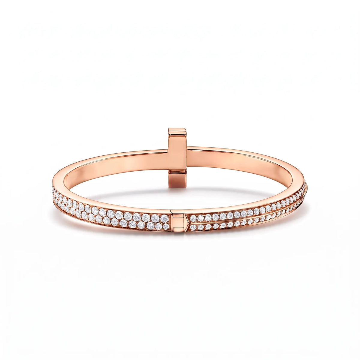 T1 Bar Double Row Pavé Bangle