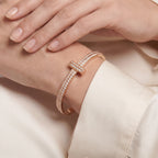 T1 Bar Double Row Pavé Bangle