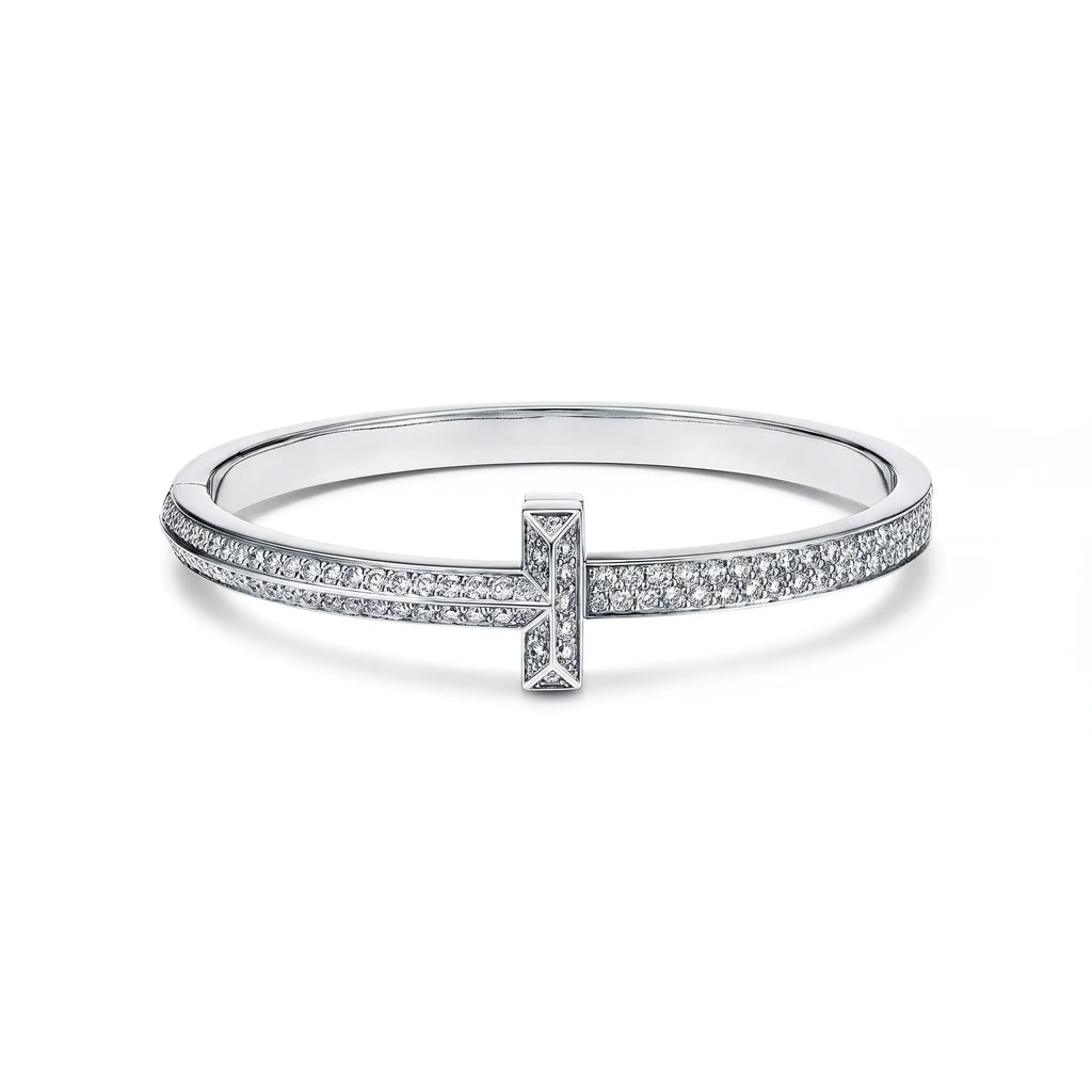 T1 Bar Double Row Pavé Bangle