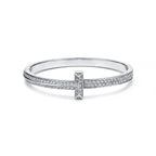 T1 Bar Double Row Pavé Bangle