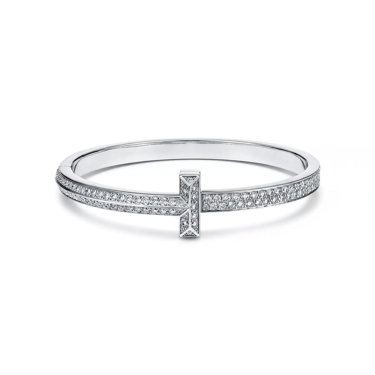 T1 Bar Double Row Pavé Bangle