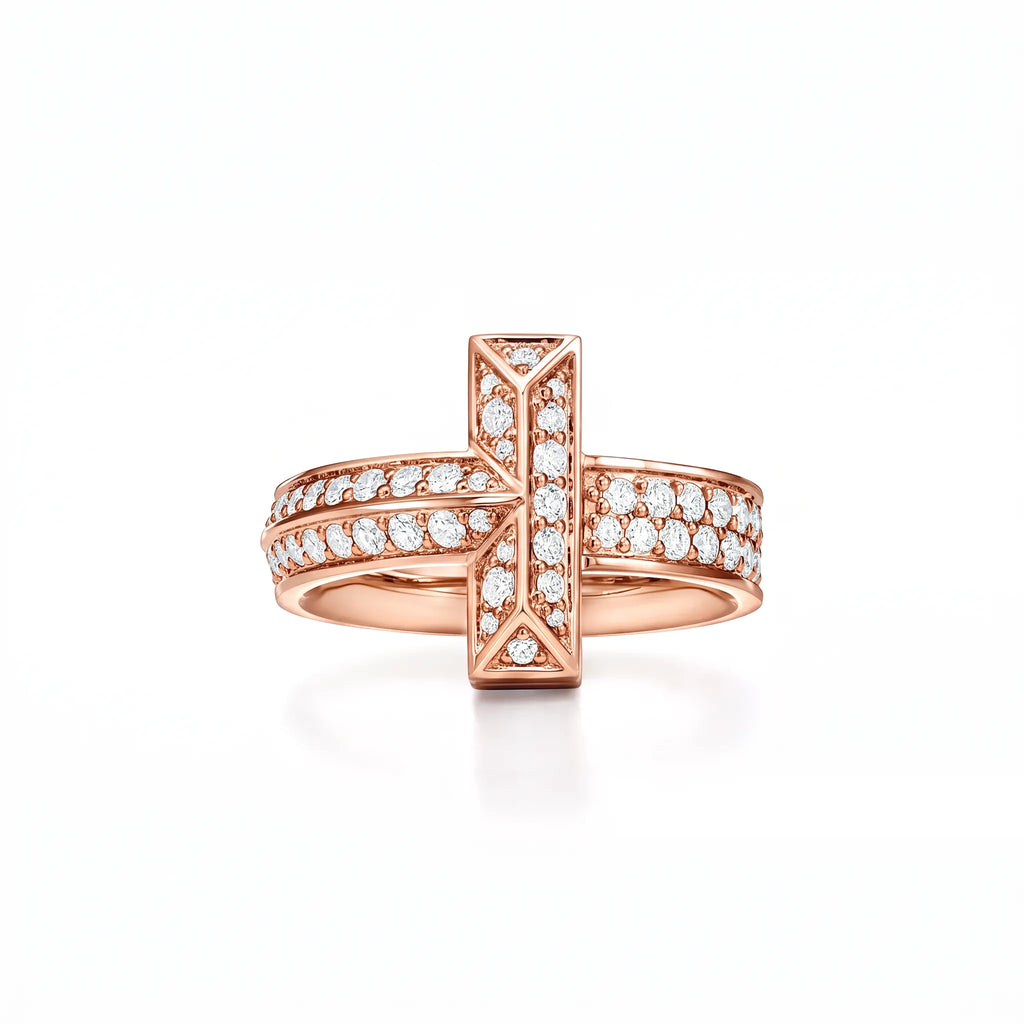 T1 Bar Full Pavé Band Ring