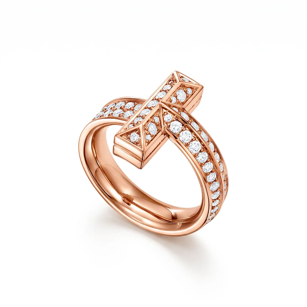 T1 Bar Full Pavé Band Ring