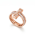T1 Bar Full Pavé Band Ring