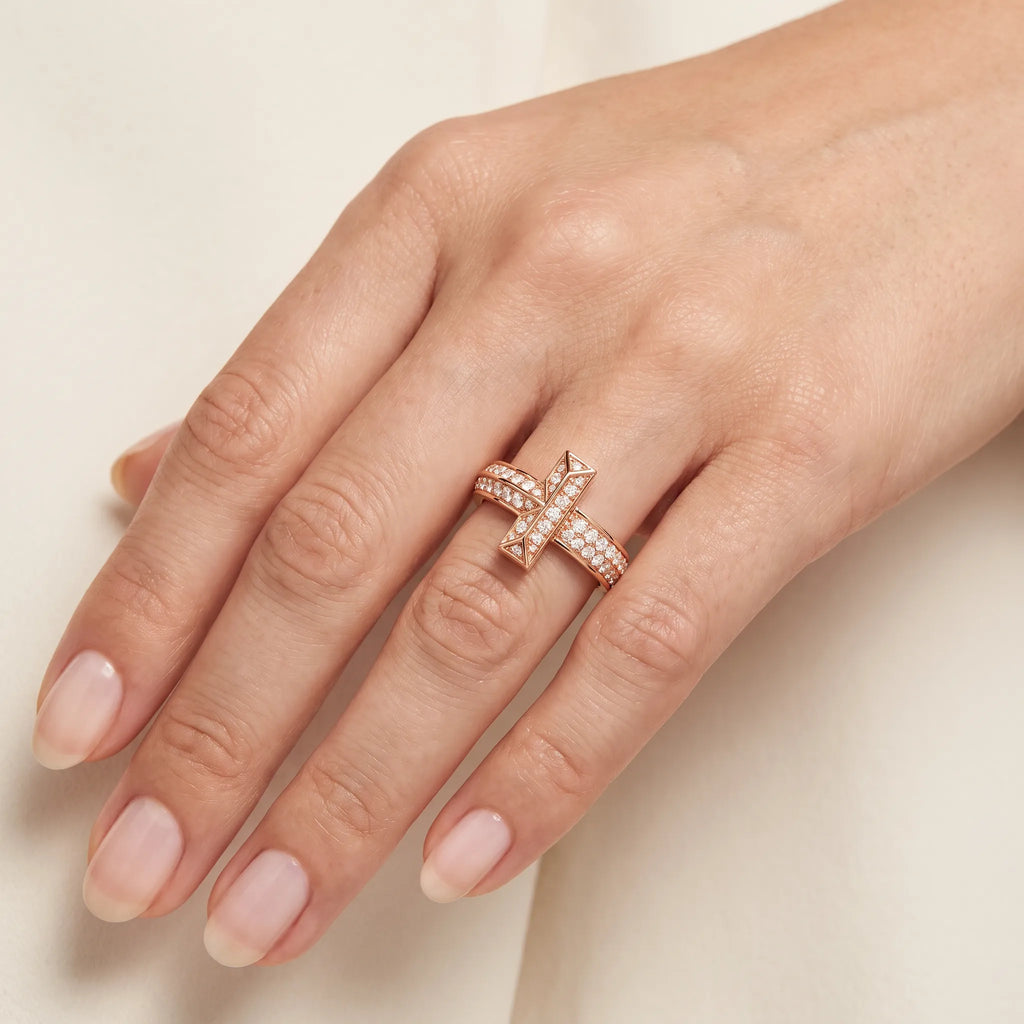 T1 Bar Full Pavé Band Ring
