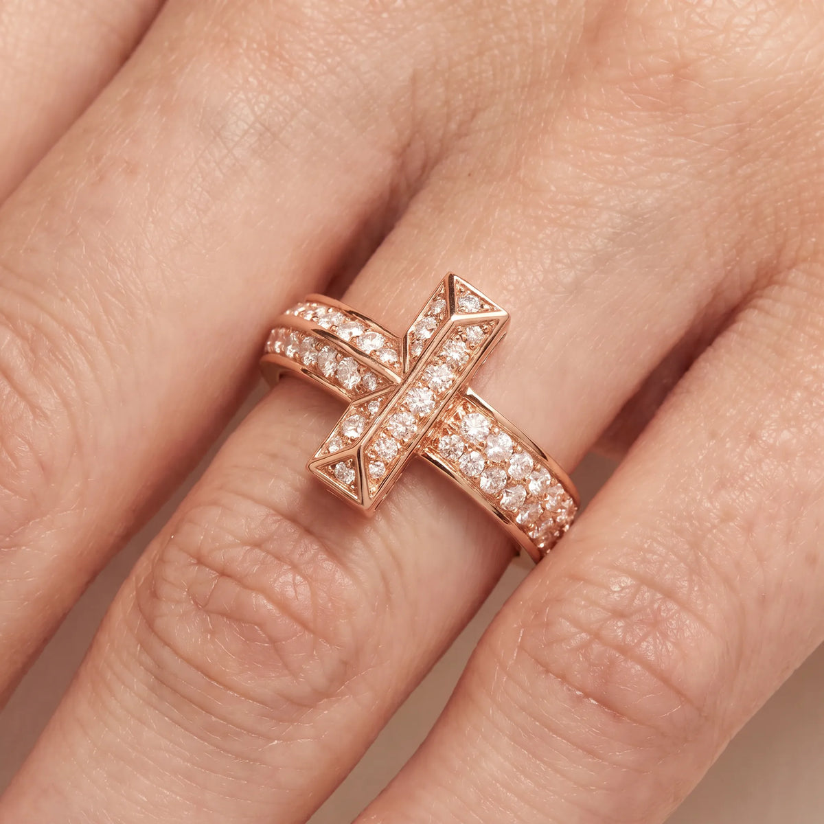 T1 Bar Full Pavé Band Ring