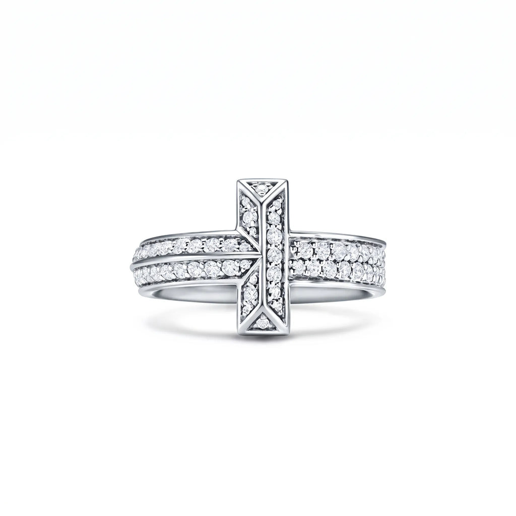 T1 Bar Full Pavé Band Ring