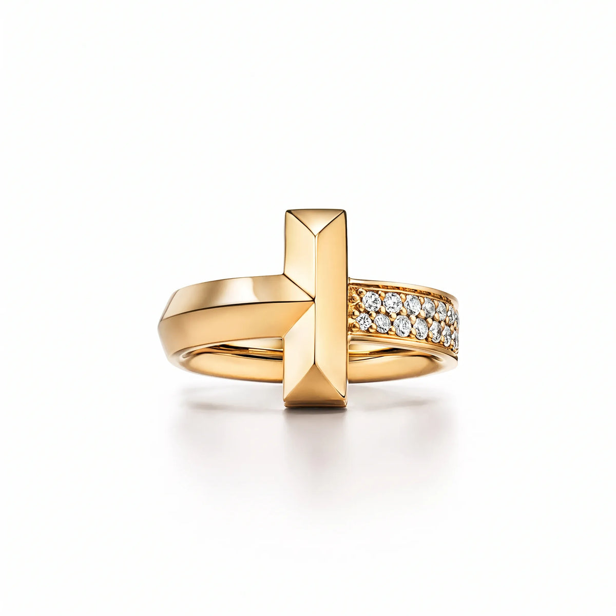 T1 Bar Half Pavé Band Ring