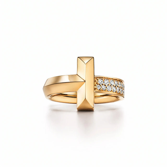 T1 Bar Half Pavé Band Ring