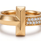 T1 Bar Half Pavé Band Ring