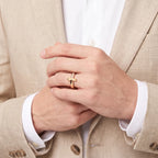 T1 Bar Half Pavé Band Ring