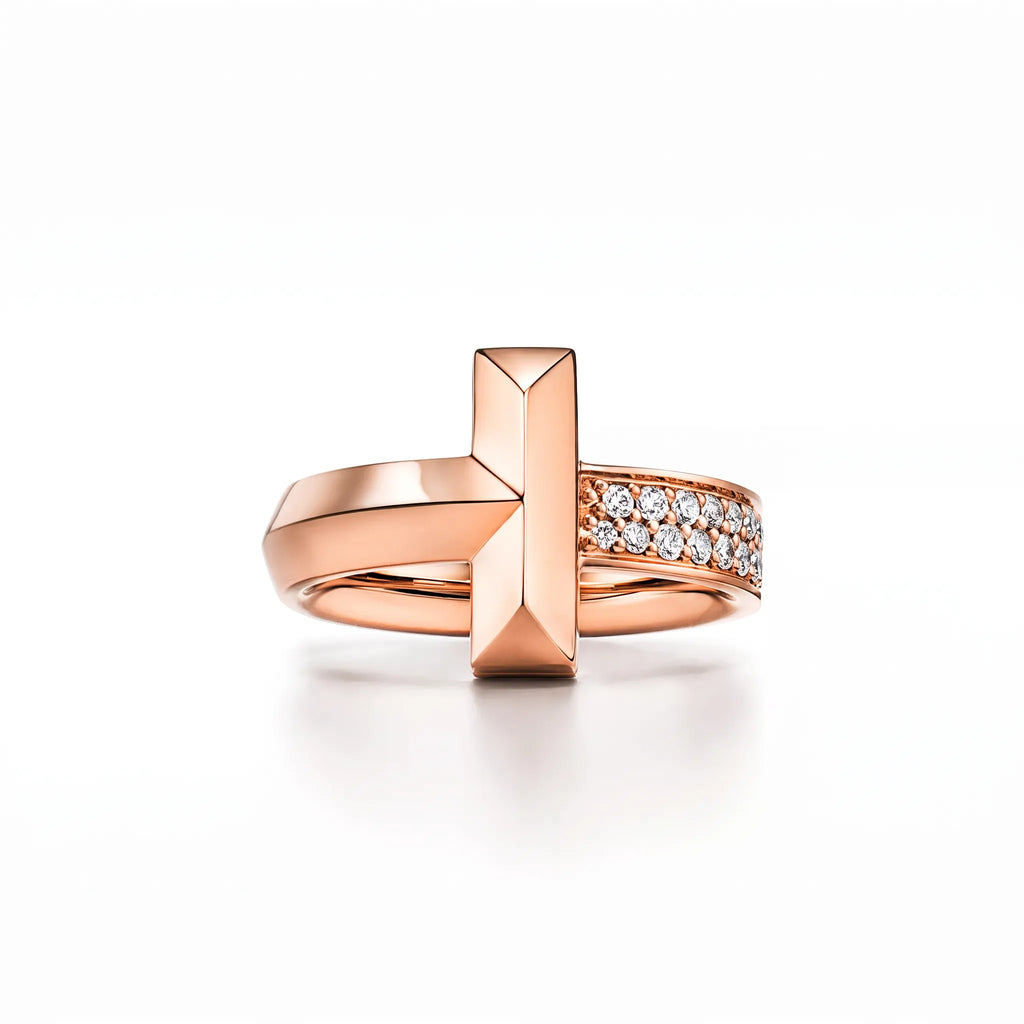 T1 Bar Half Pavé Band Ring