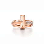 T1 Bar Half Pavé Band Ring