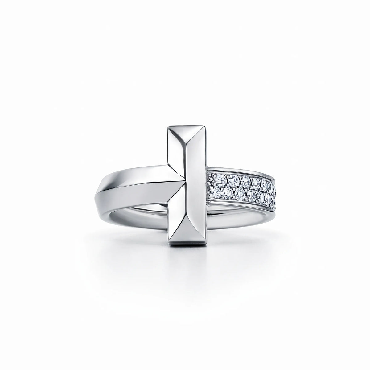 T1 Bar Half Pavé Band Ring