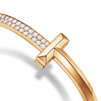 T1 Bar Half Pavé Wide Bangle