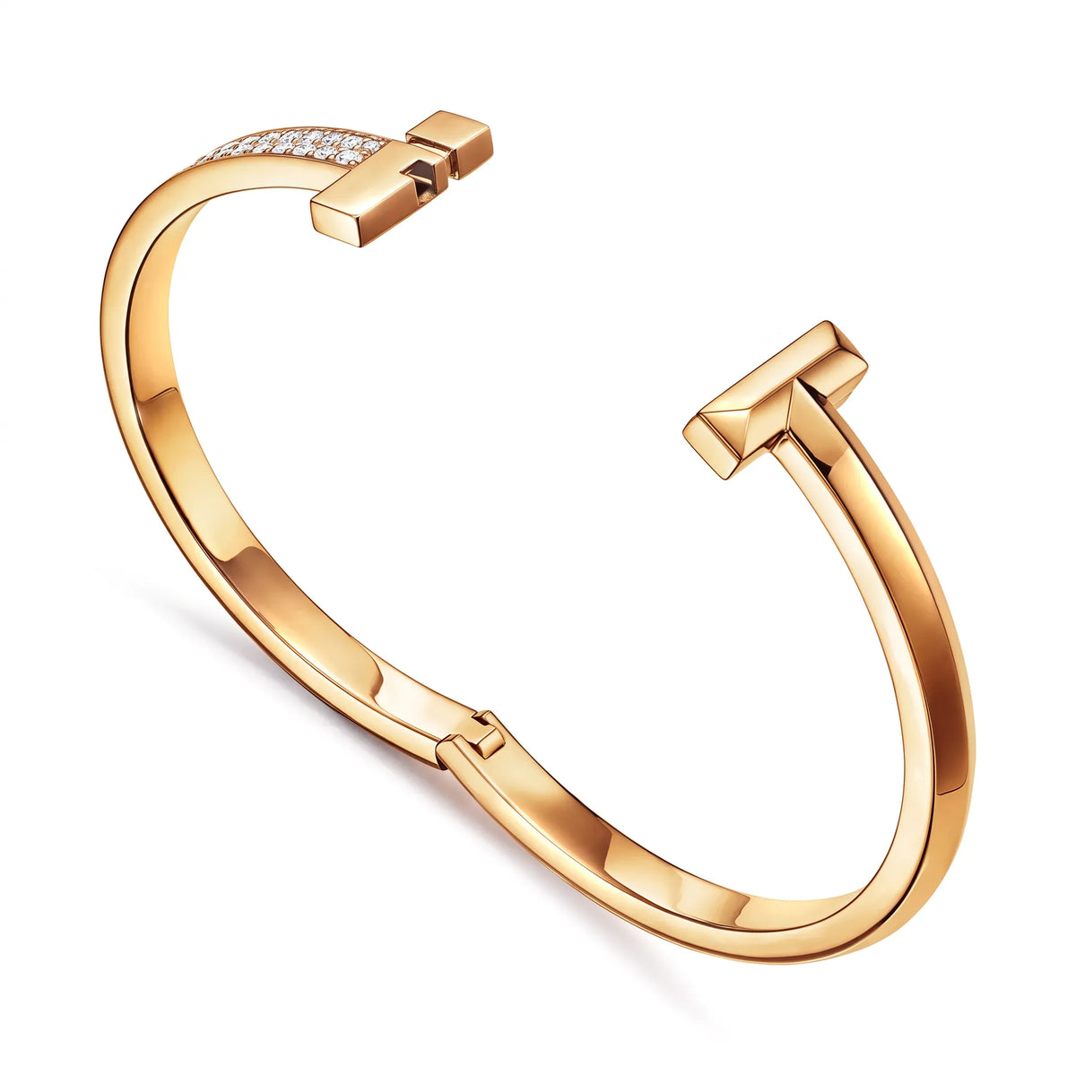 T1 Bar Half Pavé Wide Bangle
