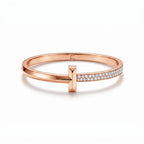 T1 Bar Half Pavé Wide Bangle