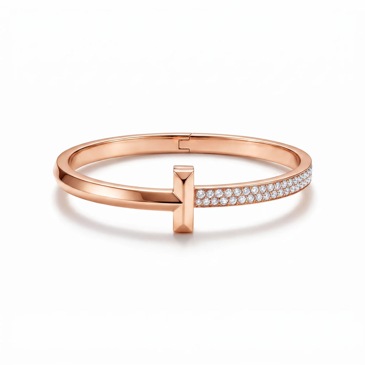 T1 Bar Half Pavé Wide Bangle