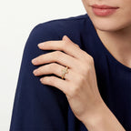 T1 Crossline Graduated Pavé Narrow Ring