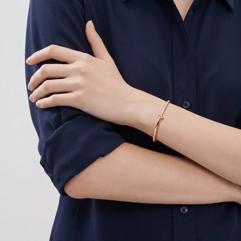 T1 Narrow Pavé Stackable Bangle